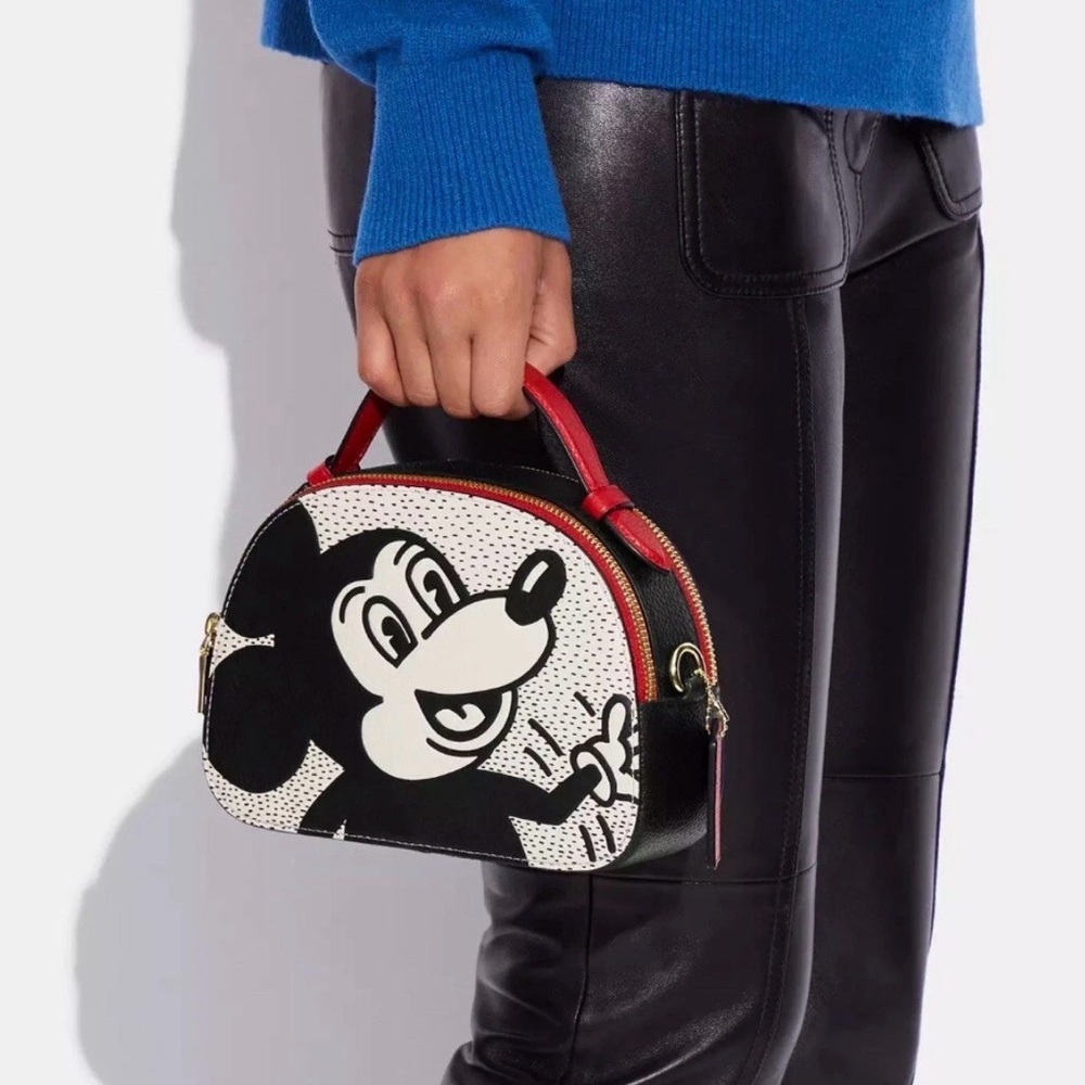 NWT Coach special edition Coach X Keith Haring Mickey bag with crossbody strap - Picture 2 of 10